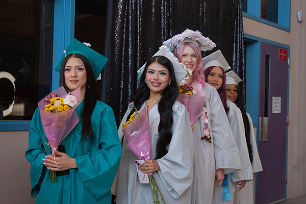 The five teen girls graduating from TAP